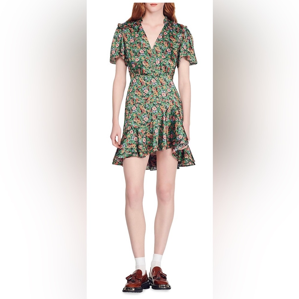 Sandro
Marta Floral Satin Mini Dress